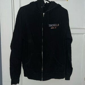 Coachella 2018 Black Unisex Zip Up Hoodie Sweater